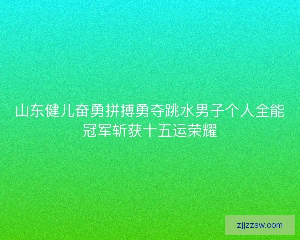 山东健儿奋勇拼搏勇夺跳水男子个人全能冠军斩获十五运荣耀